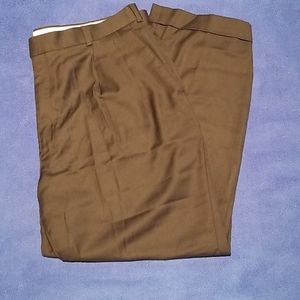 Brown wool dress pants men's